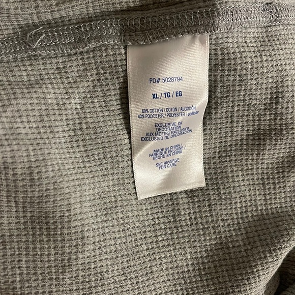 Náutica Sleepwear Long Sleeve Shirt Size XL Gray Color. - Picture 5 of 7